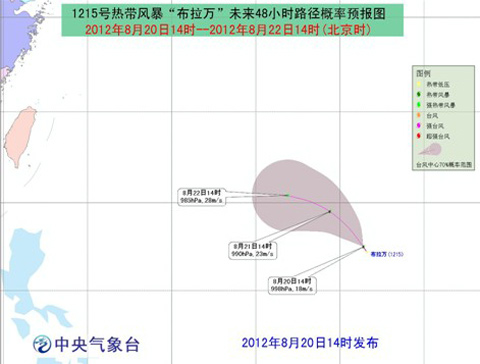 臺風(fēng)布拉萬實況路徑