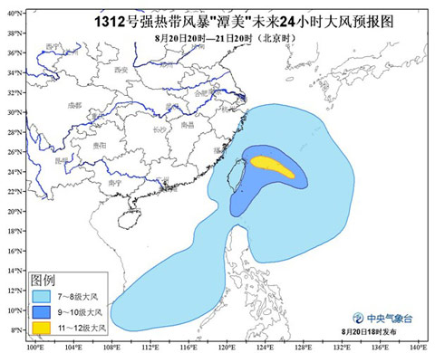 潭美對(duì)浙江沿海風(fēng)力影響