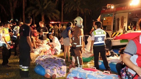 臺(tái)灣新北市水上樂園粉塵爆炸