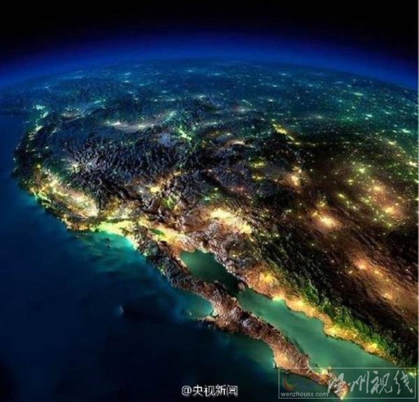 美國(guó)宇航局航拍美麗的夜景圖片