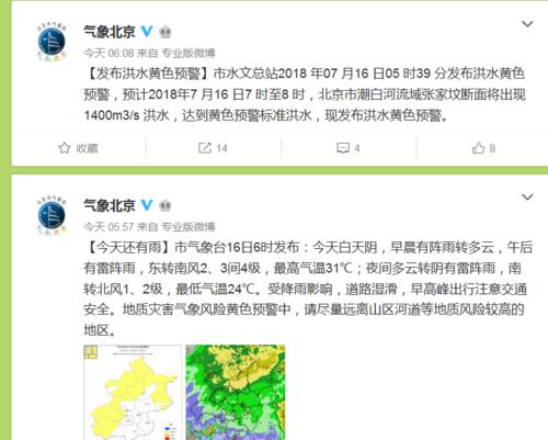 北京洪水預(yù)警